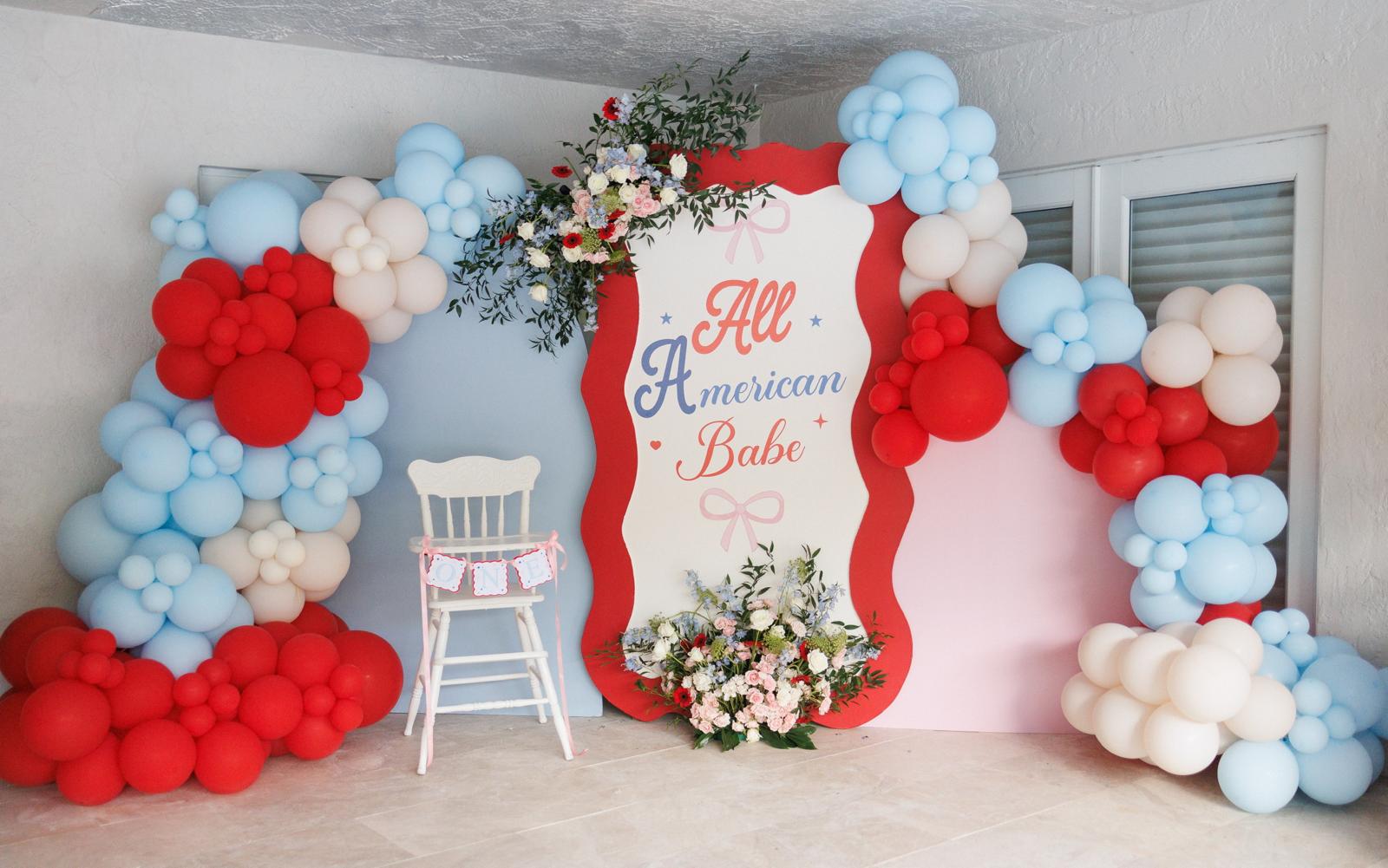 Baby shower balloon display